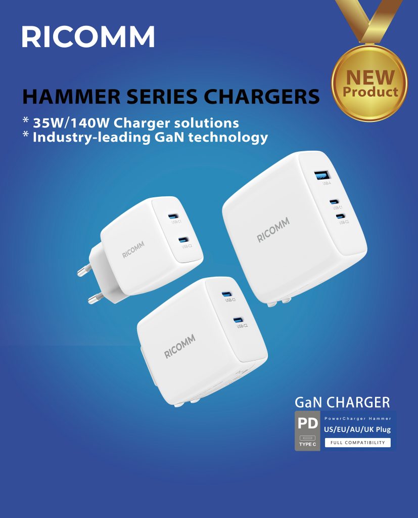 RICOMM 35W 140W PD charger and GAN chargers